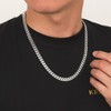 KRKCLIFE Men's Necklace Diamond Cut, Stainless Steel Cuban Link Chains