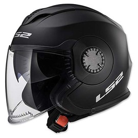LS2 Helmets Open Face Verso Helmet (Matte Black - X-Small)