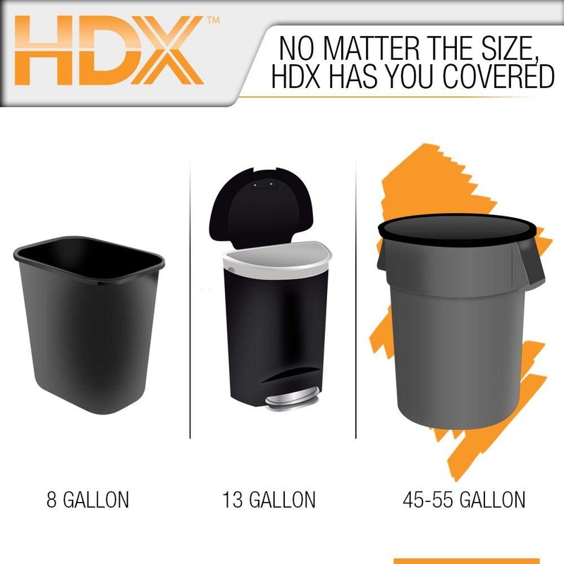 HDX 50 Gal. Black Extra Large Trash Bags (100-Count)