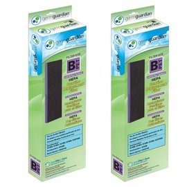 GermGuardian Pet Pure HEPA Genuine Air Purifier Filter B, Removes 99.97% of Pollutants for AC4825, AC4820, AC4850, AC4870, CDAP4500, AC4900, AC4300, AP2200, 2- Pack, Black/Purple, FLT4850PT2PK