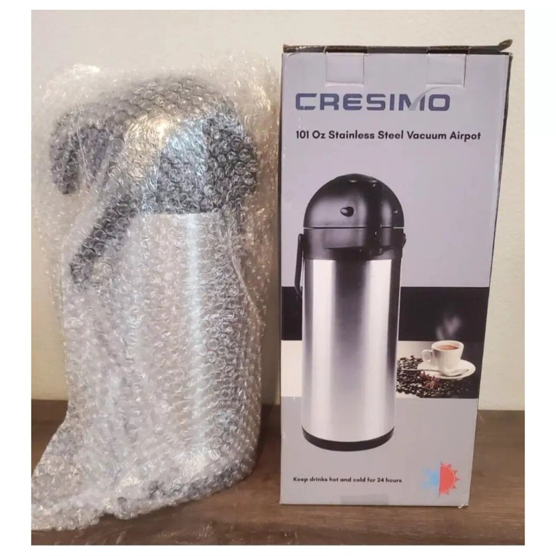 CRESIMO 101 oz Stainless Steel Vacuum Airpot-(NEW)