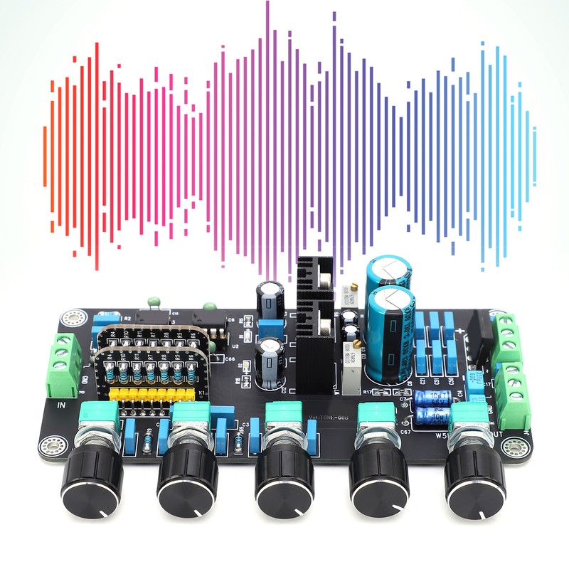 2604 AD827 Updated Stereo Preamp Tone Board Amplifier Volume Bass