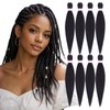 Pre Stretched Braiding Hair 16 Inch, 8 Packs Professional Braiding