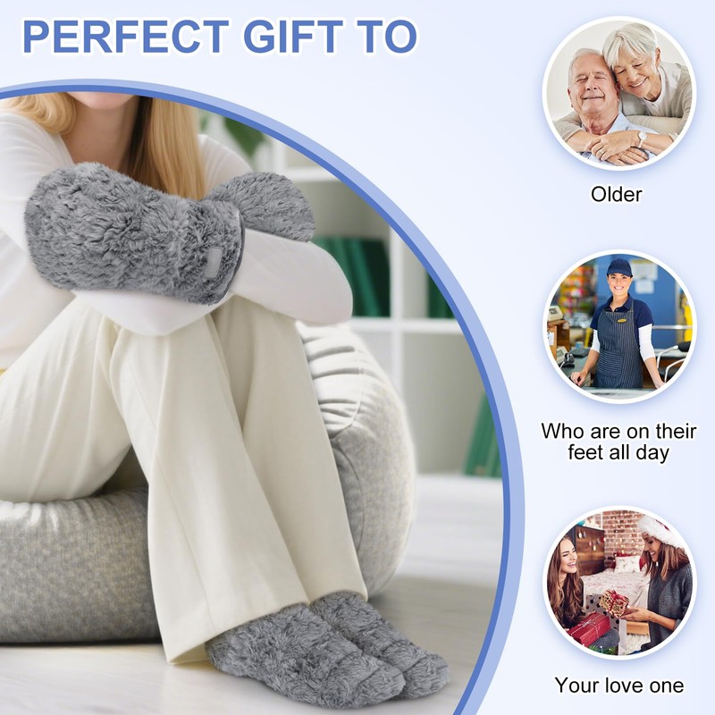 SuzziPad Microwave Heated Gloves and Microwavable Slippers for Discomfort Soothing,
