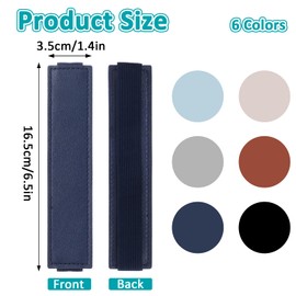 Grevosea 6 Pcs Adjustable Elastic Band Pen Holder, Notebook Pen Holder Detachable PU Leather Pen Sleeve Pouch Journal Pencil Holder for Journals Notebooks Books Rigid Tablet Covers (6 Colors)