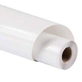 guangyintong Heat Transfer Vinyl for T-Shirts 12" x 8ft Roll Glossy (White K1)