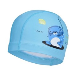 Children's Sea Otter PU Swim Cap Sky Blue RO-RC2E054-SB_CA / 아동 해달 PU 수모 스카이블루 RO-RC2E054-SBCA