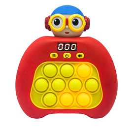 APPASH Fast Push Pop It Game Crisp Click Light UP Bubbles Upgraded 10 Modes Quick Push Stress Relieving Buttons Speed Push Sensory Gift Toy for Kids and Adults[Red]