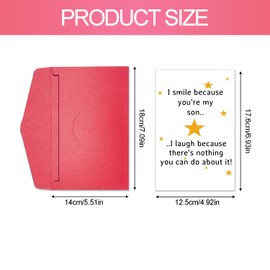 Birthday Cards for Son, Funny Birthday Card with Envelope, Unique Greeting Cards for Son from Mom Dad Parents