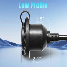 15A/20A Weatherproof Outdoor Power Outlet, Receptacle Outlet,125 Volt NEMA 5-15R, Outdoor Electrical Outlet with Integrated 20-Inch Outdoor Extension Cord 12AWG, Outdoor Outlet Cover