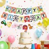 WERNNSAI Farm Animal Birthday Banner - Happy Birthday Banner for