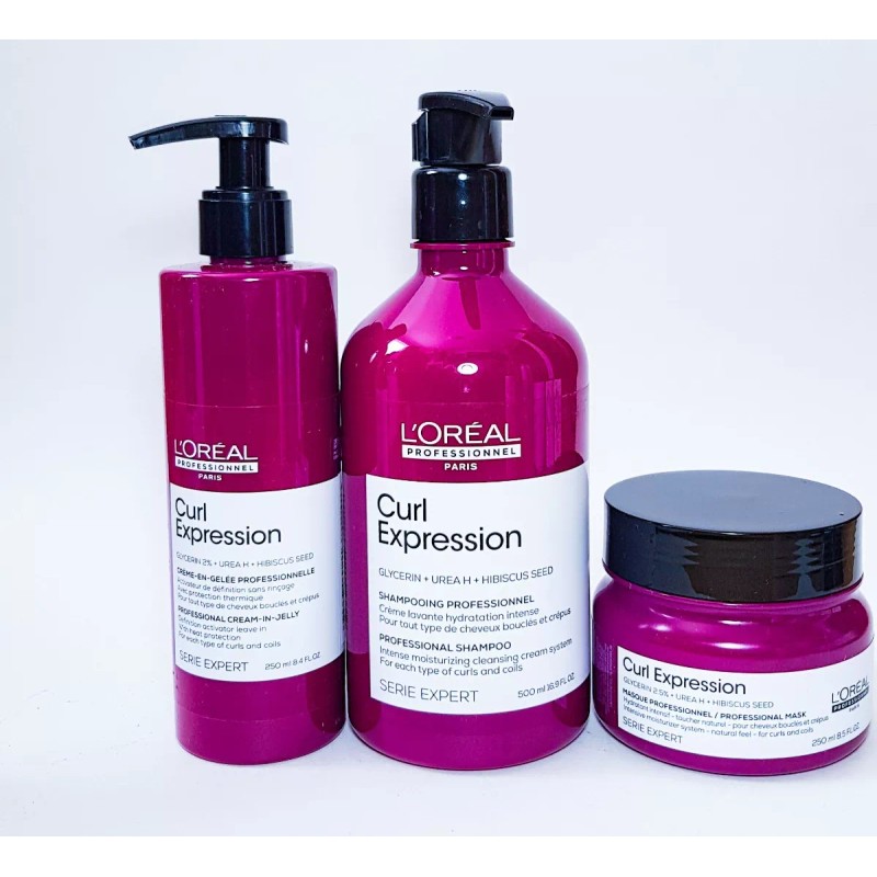 L'Oréal Loreal Curl Expression Shampo Crema Hid 500 + Masc