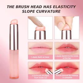 2pcs Silicone Lip And Concealer Makeup Brushes, Premium High Elastic Silicone Brush Set For Lip Balm, Lip Gloss, Lip Stick and Concealer for Lipsticks, Lip Gloss, Lip Balm, Concealer and Nail