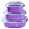 Purple Storage Microwavable Freezer Safe Container Set