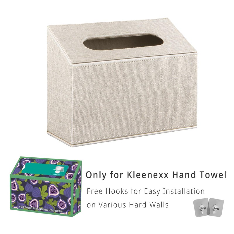 Hand Towels Box Cover Holder,PU Leather Hand Towel Case Compatible