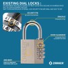 Zarker X50 4 Digit Stainless Steel Shackle Combination Lock, Anti