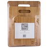 MEGALOWMART All Natural 3 Piece Double-Ply Bamboo Wood Cutting Board