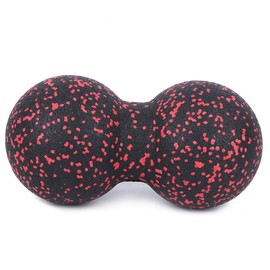 Agatige Peanut Massage Ball, 24x12cm Sports Massager Fitness Acupuncture Points Massage Yoga Ball, Muscle Relaxer(Red)