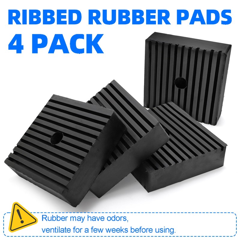 Bekith 4 Pack Anti Vibration Pads, Ribbed Rubber Vibration Isolation