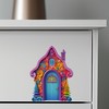 Bright Rainbow House with Trees - Fairy Door Wall Sticker