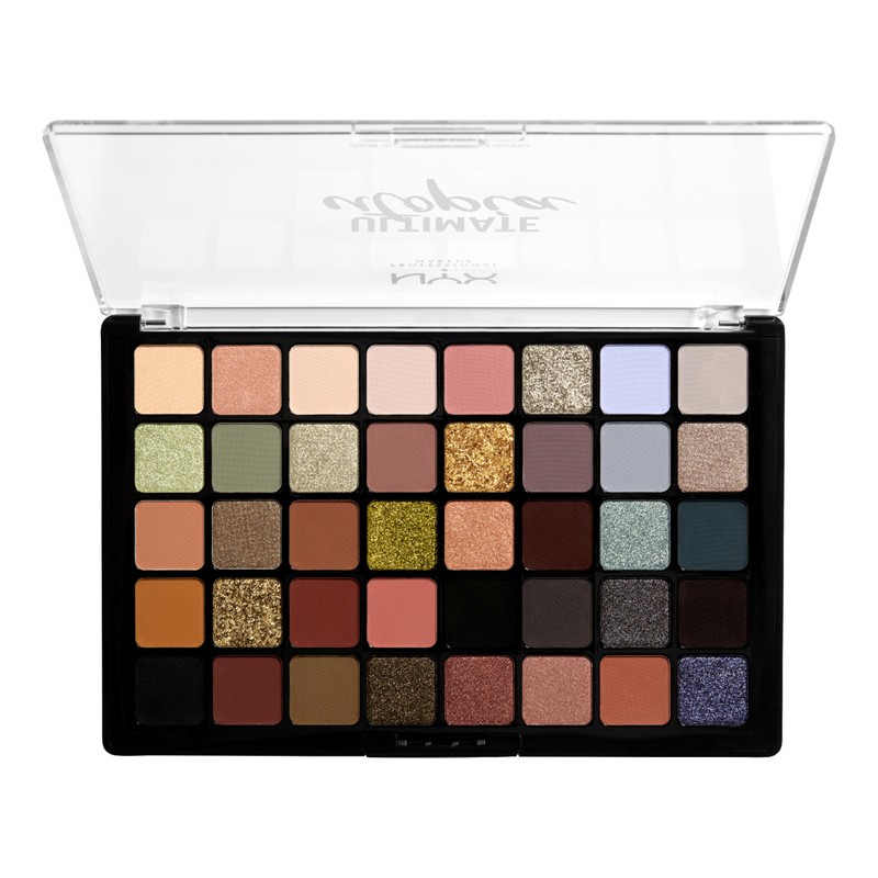 NYX Professional Makeup Ultimate Eye Shadow Palette, Pressed Pigments, 16