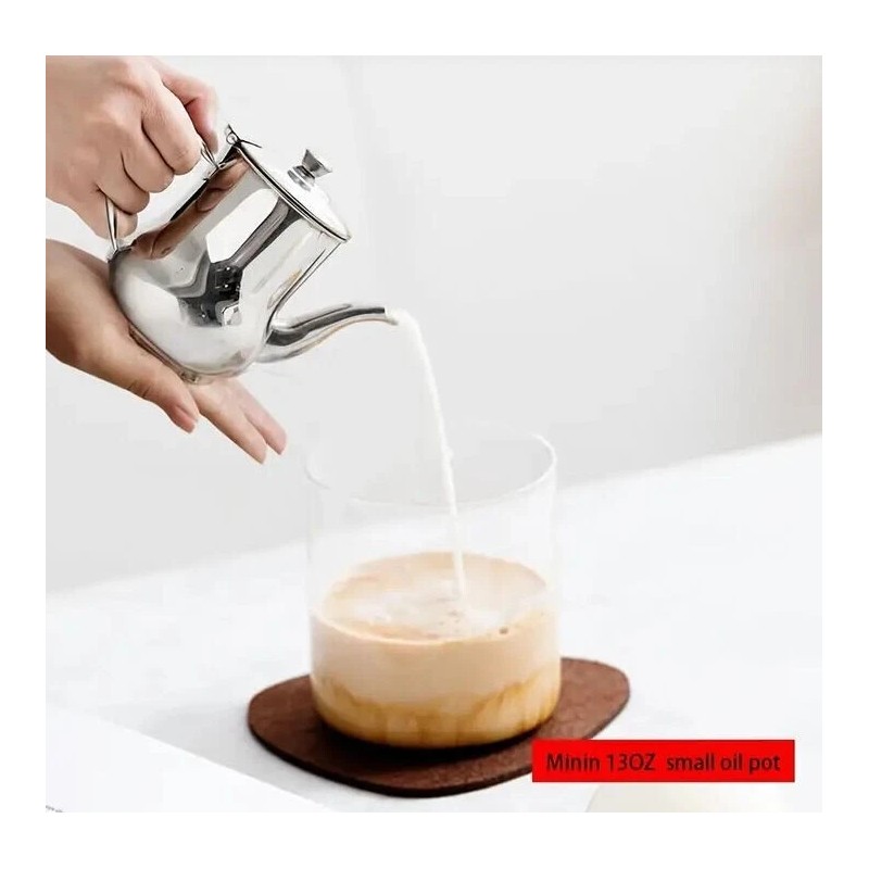 Unbranded 1 Pc Mini Oil pot 13oz With Strainer Kitchen