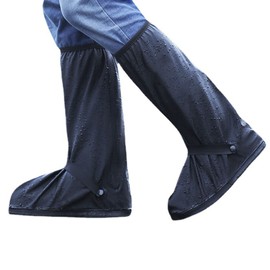Rain Boot Shoes Cover Anti Slip Thickened Wear Resistant High Waterproof Shoes Cover Galoshes Black Size 38 to 39