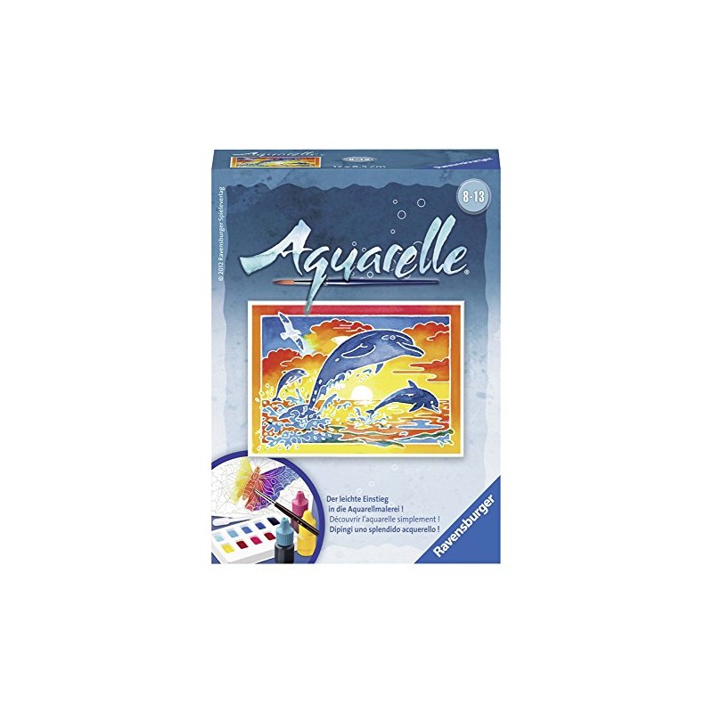 Ravensburger – Playing Dolphins. Watercolour Painting Mini