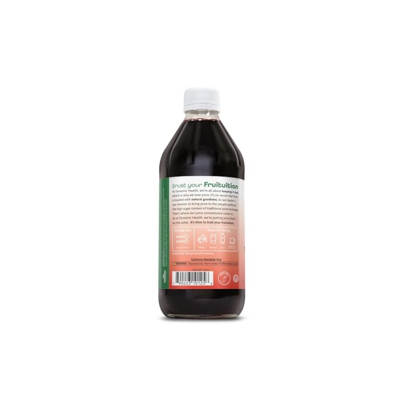 Dynamic Health 100% Unsweetened Pure Organic Certified Tart Cherry Juice