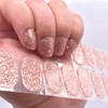 LIFOOST Glitter Gel Nail Strips Fully Cured Gold Sequins Nail