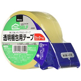 ニトムズ 透明梱包テープ 50mm×50m テープカッター付 J6050