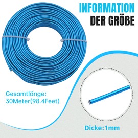 Uxney Aluminium Craft Wire - 1 mm Thick, 30 Metres Blue, DIY Metal Crafts Art Wire