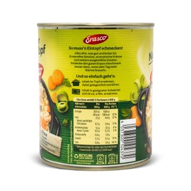 Erasco Hühner Nudel-Topf (1 x 800g), In rund 5 Minuten fertig – Mit zartem Hühnerfleisch und Nudeln – Ohne Schnickschnack - Einfach lecker