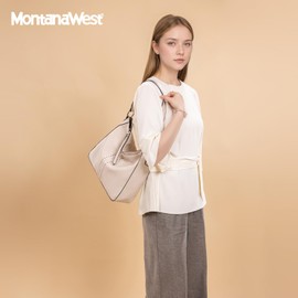 Montana West Hobo Bag for Women Designer Ladies Bucket Totes Purse Handbags Chic Shoulder Bag,MWC-128TN