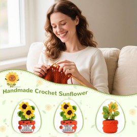 Teacher Appreciation Gifts Cool Thank You Gift for Women Lady Boss Leader Coworker Farewell Going Away Leaving Principal Friend Sister Birthday Grauation Gifts Christmas Positive Crochet Sunflower