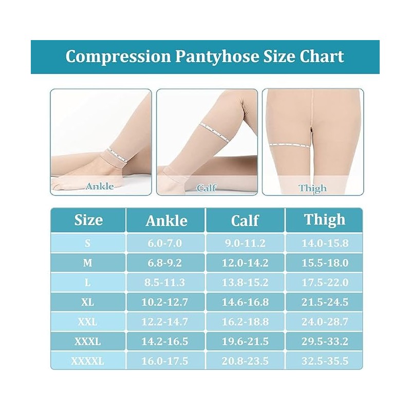 15-20 mmHg Compression Stockings for Women & Men, Footless Compression