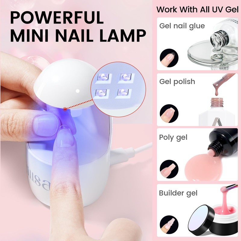 Nail Tips with Glue Kit Medium Almond Nail Tips 120pcs