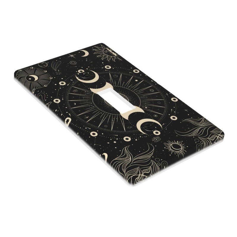 Witchy Sun And Moon Light Switch Cover, Single Gang Toggle