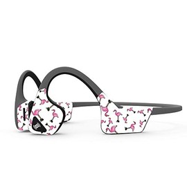 MightySkins Skin Compatible with Aftershokz Trekz Air Wireless - Cool Flamingo | Protective, Durable, and Unique Vinyl Decal wrap Cover | Easy to Apply, Remove, and Change Styles | Made in The USA