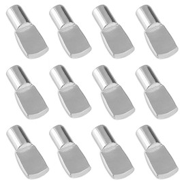 1/4 Inch Shelf Pegs,Spoon Shape Support Pins for Shelves Cabinets Furniture Nickel Plated-40Pcs