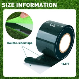 Double Sided Turf Tape Artificial Grass Tape, 16.5 ft Self-Adhesive Grass Rug Tapes, Artificial Turf Seaming Tapes Lawn for Lawn Garden Carpet Connecting Outdoor Carpet