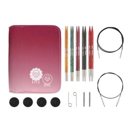 KnitPro Dreamz Interchangeable Needle Set – 5 x 13cm Circular Knitting Pin Pairs with Accessories Dreamz Starter Set, Colour Coded for Beginners, Professionals & Gift Set