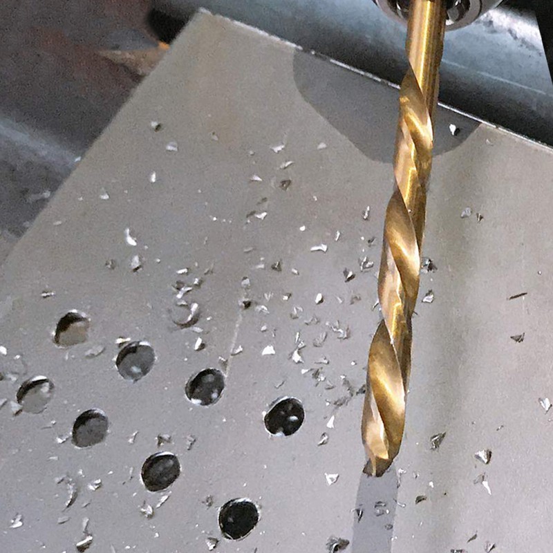 13pcs Left Handed Drill Bit Set M2 HSS with Titanium