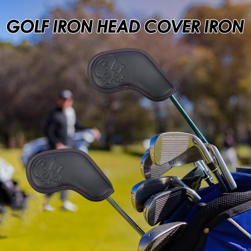 Golf Iron Covers Set, Skull Pattern Protective Covers Golf Iron