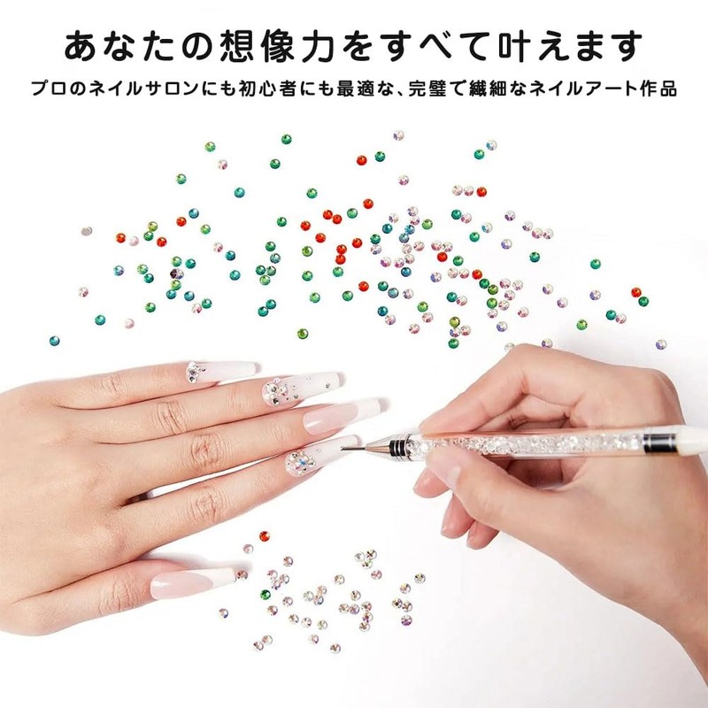 2pcs Rhinestone Picks Pen Nail Design Diamond Painting Pen Nail