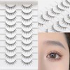 10 Pairs Brown False Eyelashes Clear Band Cartoon False Eyelashes