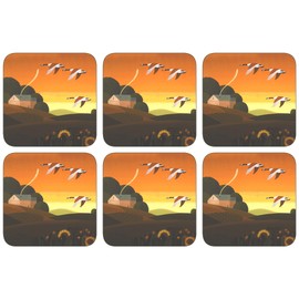 Plymouth Sommer Gold Untersetzer – Set von 6