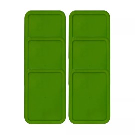 MRX Solutions Replacement Lid for 6-CUP Pyrex Cover Rectangle (6.75" x 8.75") GREEN (6-Pack)