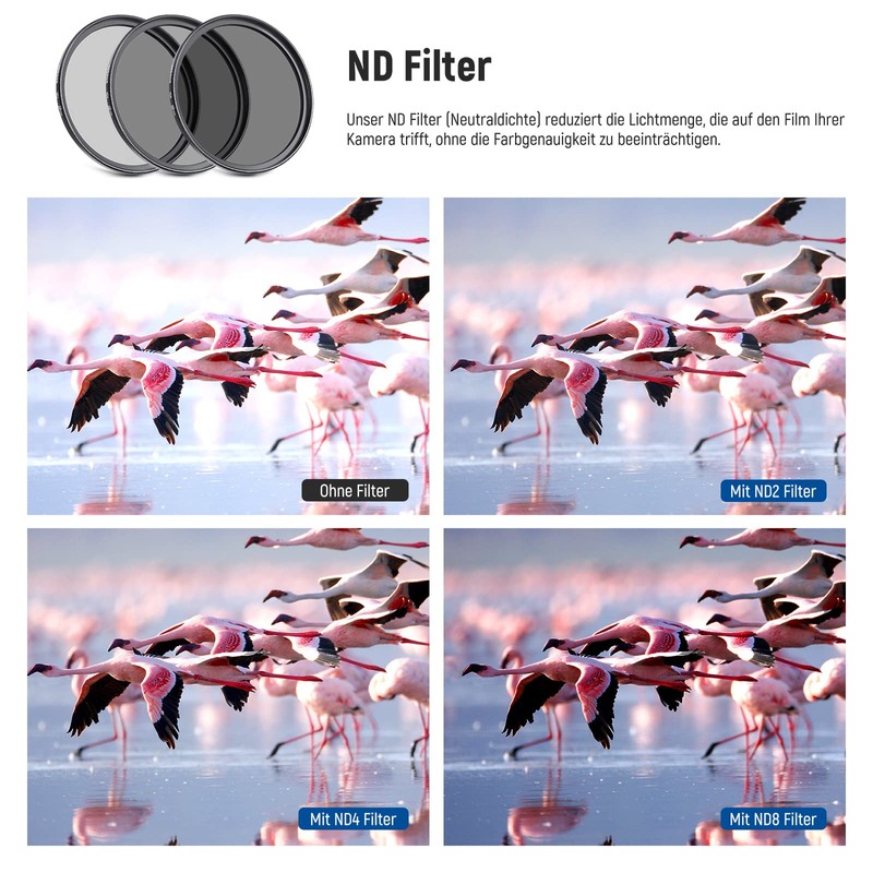 NEEWER 58 mm Lens and ND Filter Set Wide Angle