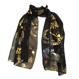 Pamper Yourself Now I love Jesus/Praise the Lord Theme scarf thin pretty scarf great for any outfit. Great for church and choir groups. (Black)